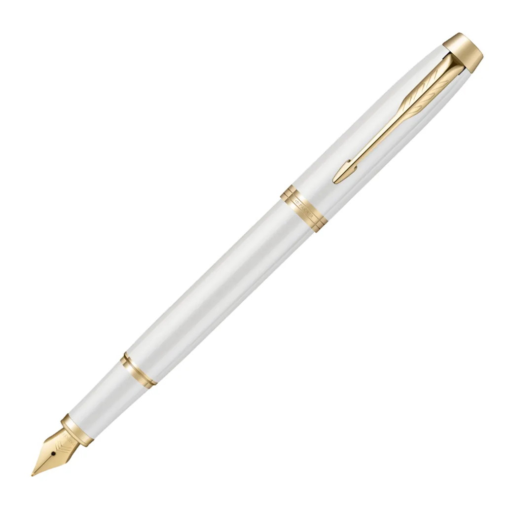 (可加購刻字服務)【PARKER 派克】IM金屬系列 限量版 珠光白 鋼筆 2226100✿50B005
